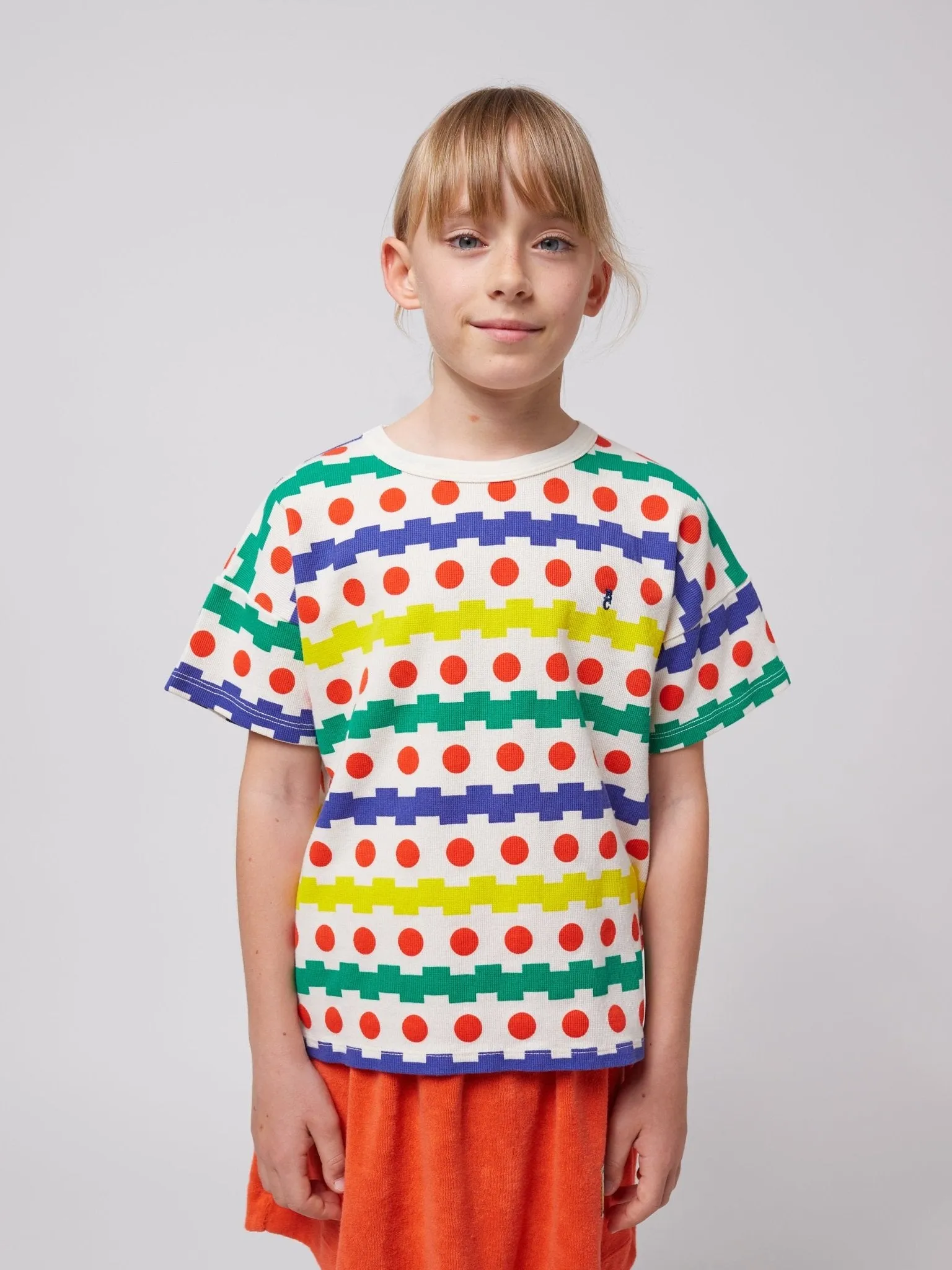 Geometric All Over Waffle Tee by Bobo Choses