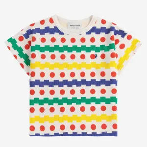 Geometric All Over Waffle Tee by Bobo Choses