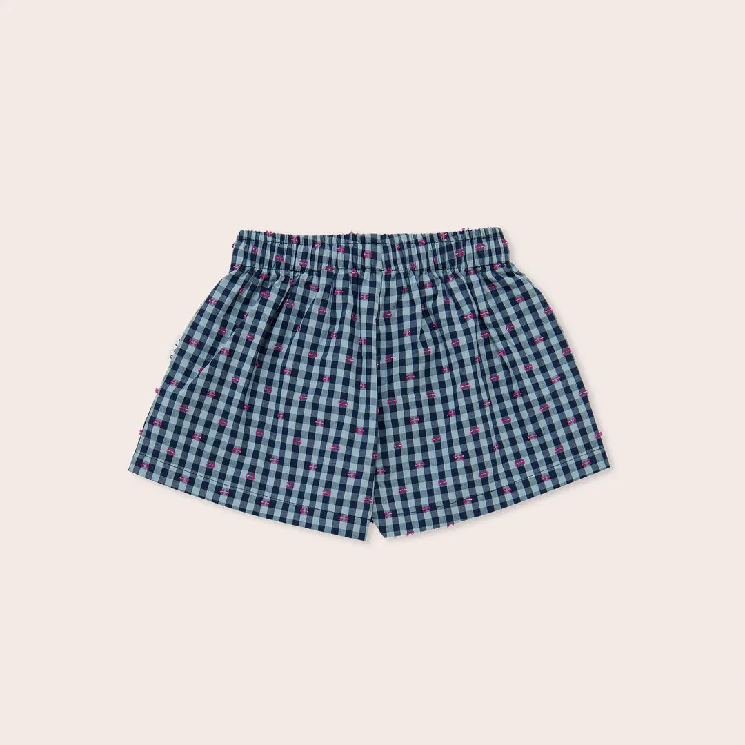 Gingham Bows Wide Shorts