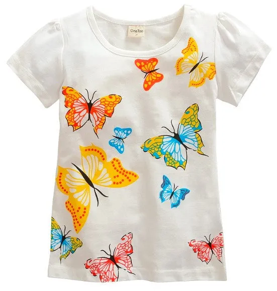 Girl t-shirt big Girls tees shirts children blouse t-shirts kids summer clothes jacket rabbit pink