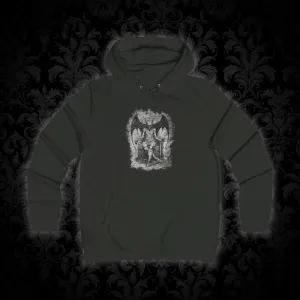 Girlie Hoodie Devil on his Throne in Grey