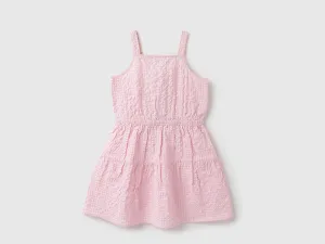 Girls Checked Shoulder Strap Dress