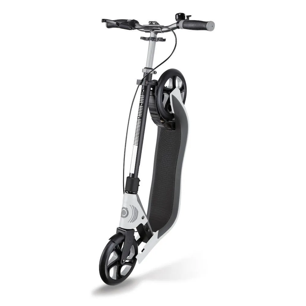Globber One NL205 Deluxe 2-Wheels Adult Kick Scooter - White/Dark Grey