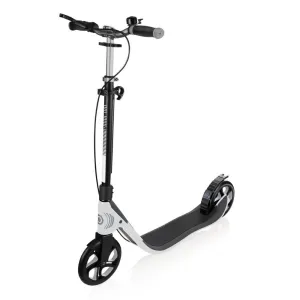Globber One NL205 Deluxe 2-Wheels Adult Kick Scooter - White/Dark Grey