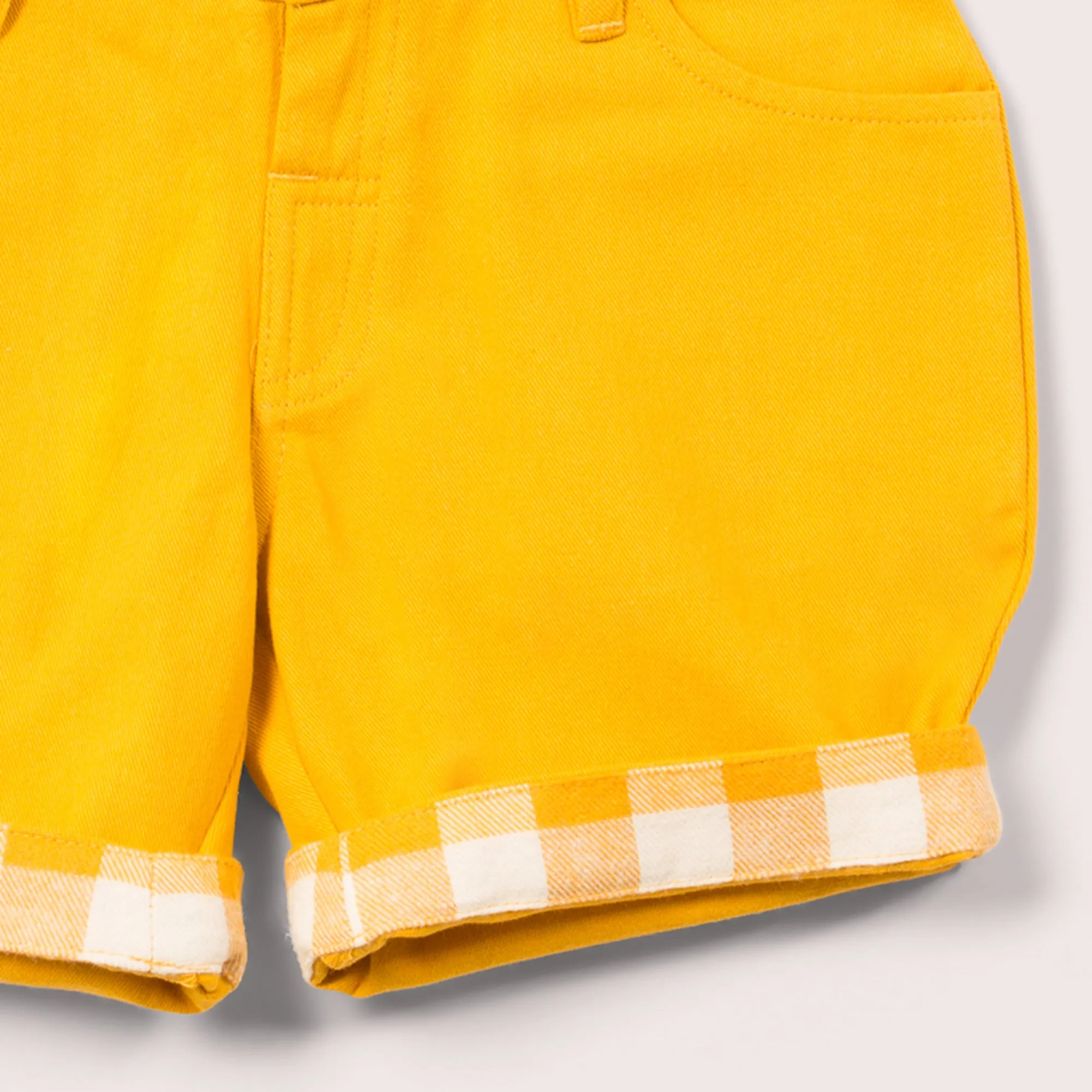 Gold Twill Turn Up Sunshine Shorts