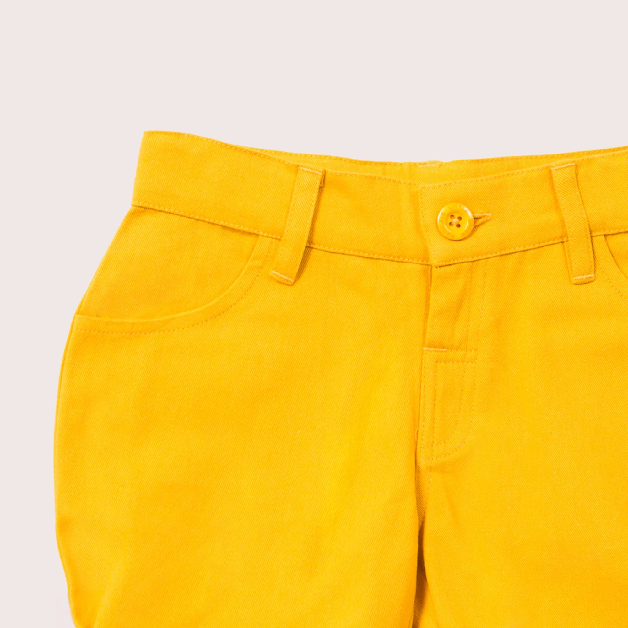 Gold Twill Turn Up Sunshine Shorts