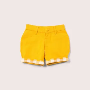 Gold Twill Turn Up Sunshine Shorts