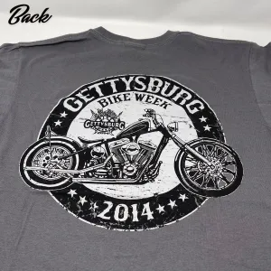 Gray - Gettysburg Bike Week T-Shirt (#ts052)