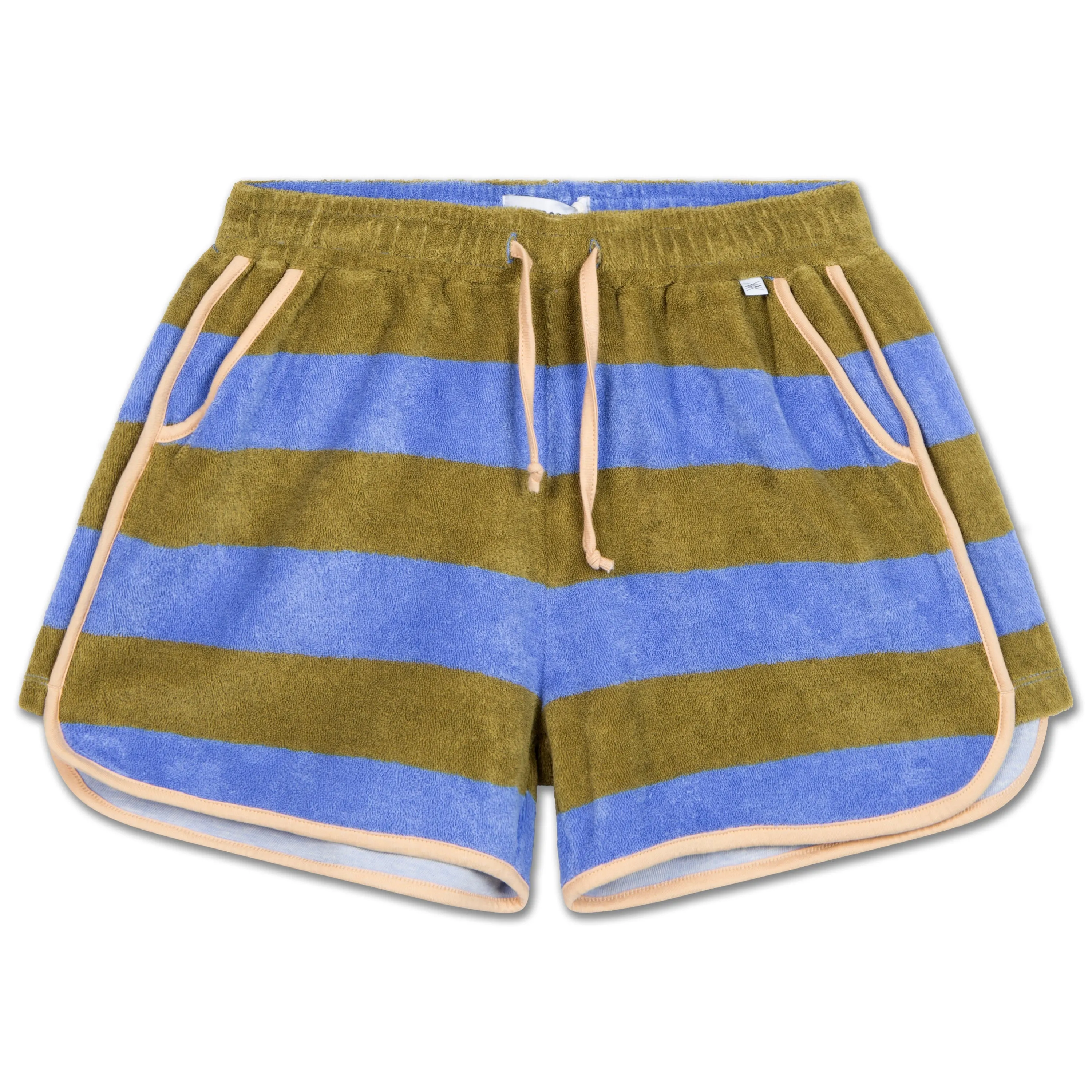 Green boxy Tee & Striped Shorts