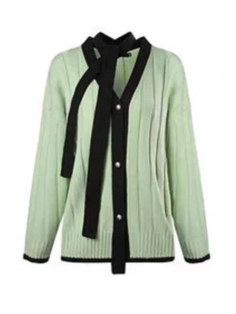 Green Goddess Knit Sweater Dress & Cardigan