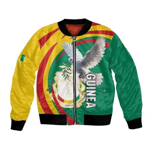 Guinea Bomber Jacket Coat Of Arms With Pigeon - Kente Pattern LT15