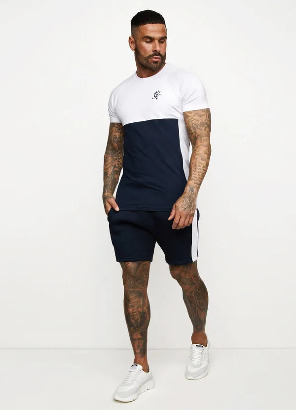 Gym King Contrast Panel Shorts Navy Blue