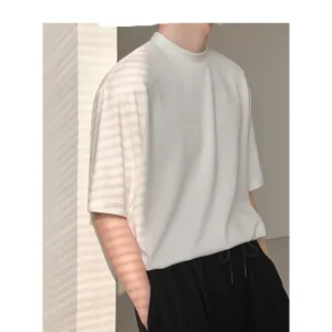 Half-high Collar Short-sleeved T-shirt