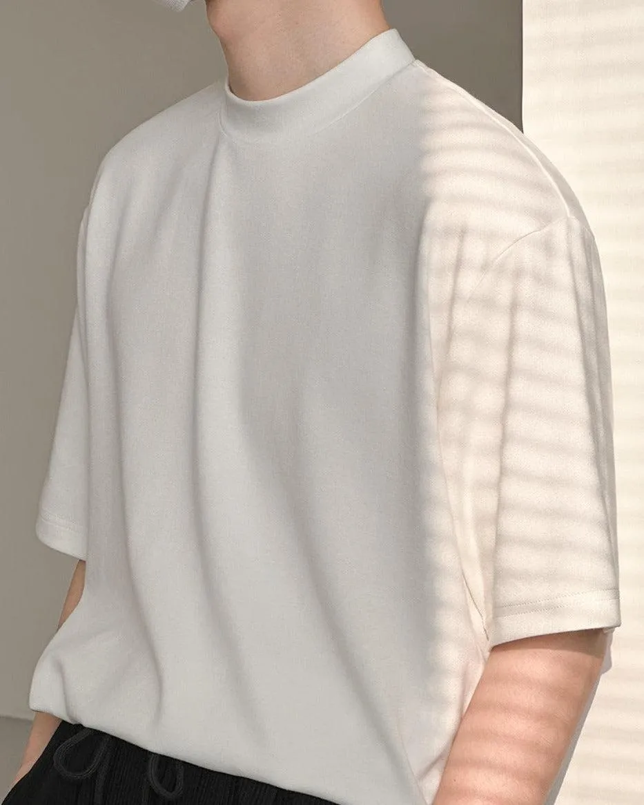 Half-high Collar Short-sleeved T-shirt