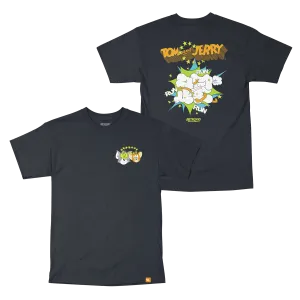 Hanna Barbera Tom & Jerry Mayhem T-Shirt - Black