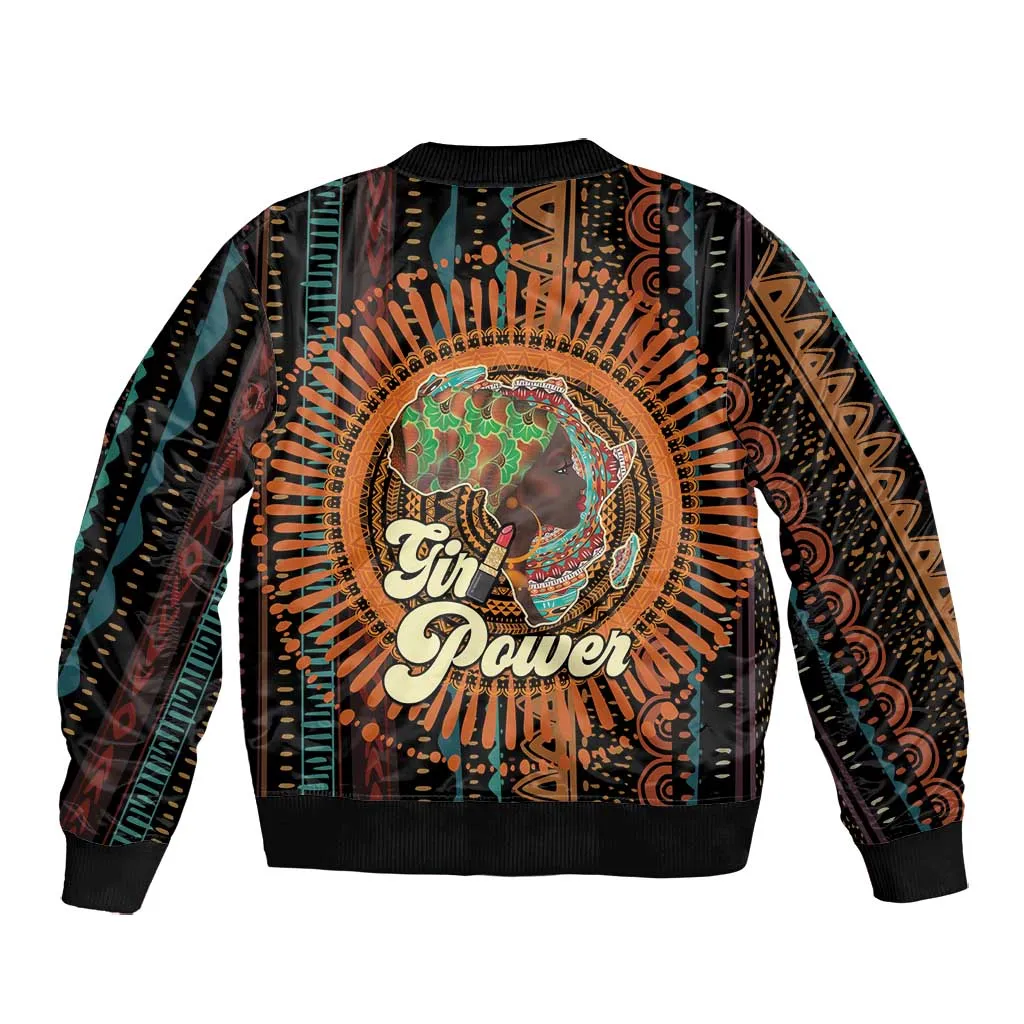 Happy International Women's Day Bomber Jacket Black Girl Power LT15