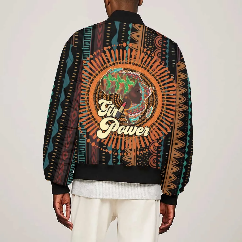 Happy International Women's Day Bomber Jacket Black Girl Power LT15