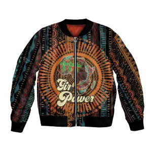 Happy International Women's Day Bomber Jacket Black Girl Power LT15