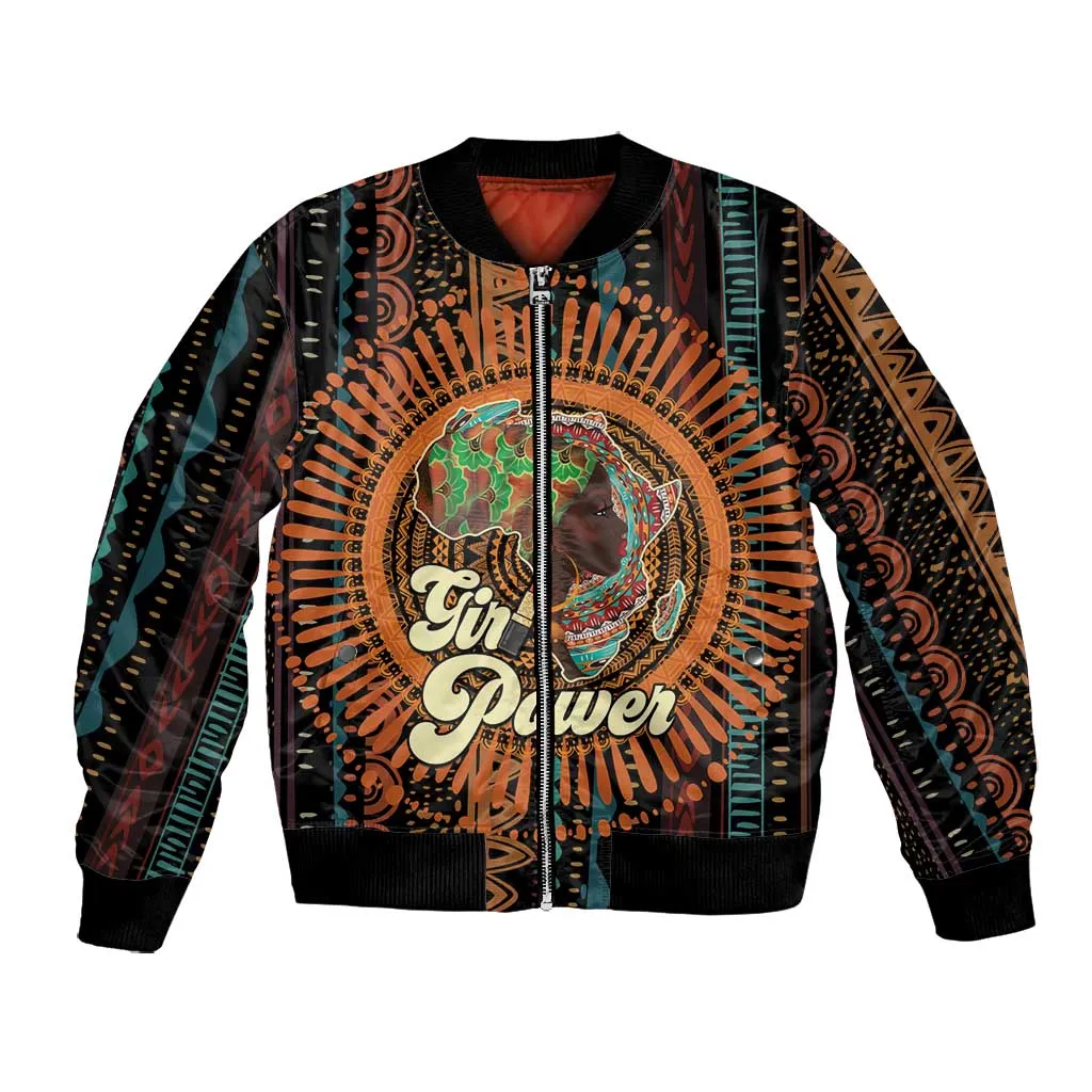 Happy International Women's Day Bomber Jacket Black Girl Power LT15