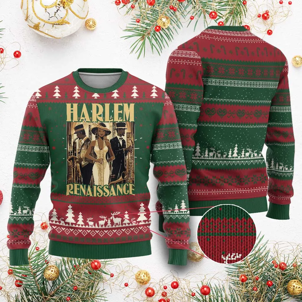 Harlem Renaissance Ugly Christmas Sweater 1920s Art Black History Month TS09