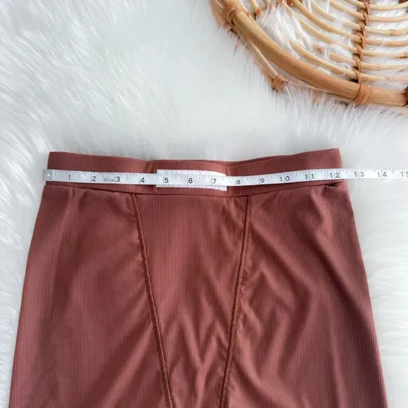 Highrack Sublime Biker Shorts Ribbed Rib Brown
