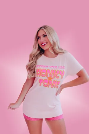 Honky Tonk Star Graphic Tee - Light Peach