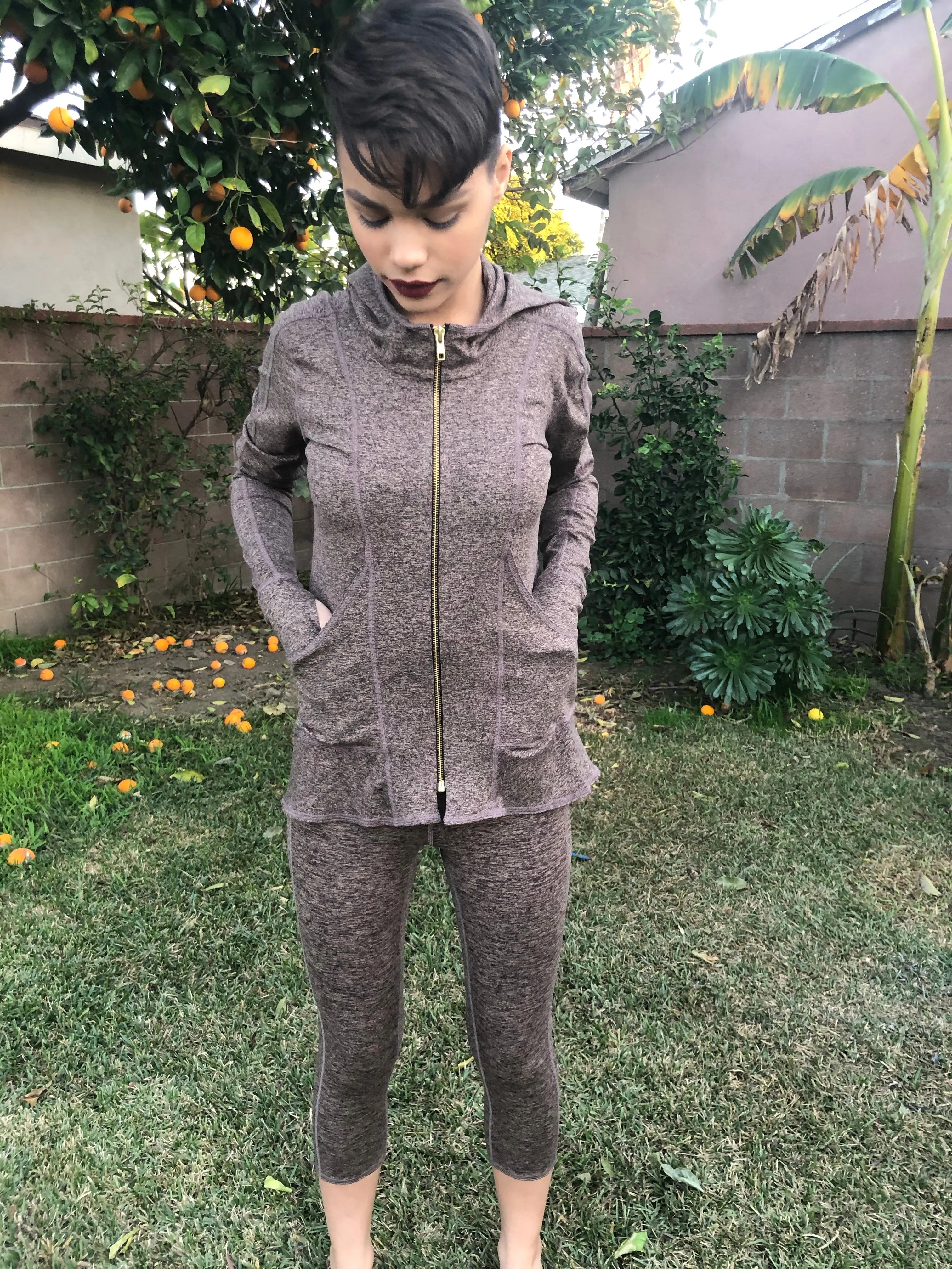 HOODIE MICROFIBER BROWN