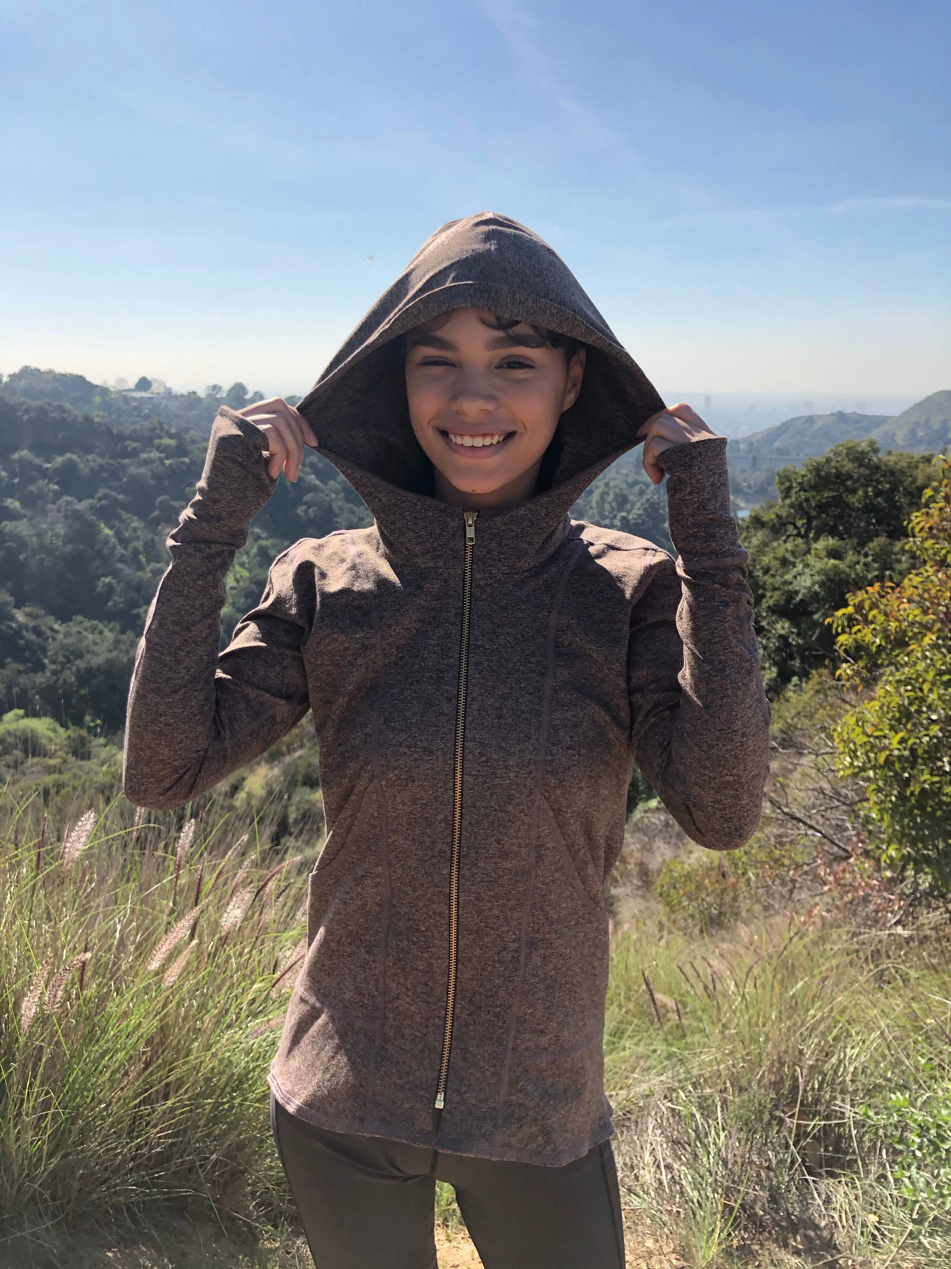 HOODIE MICROFIBER BROWN