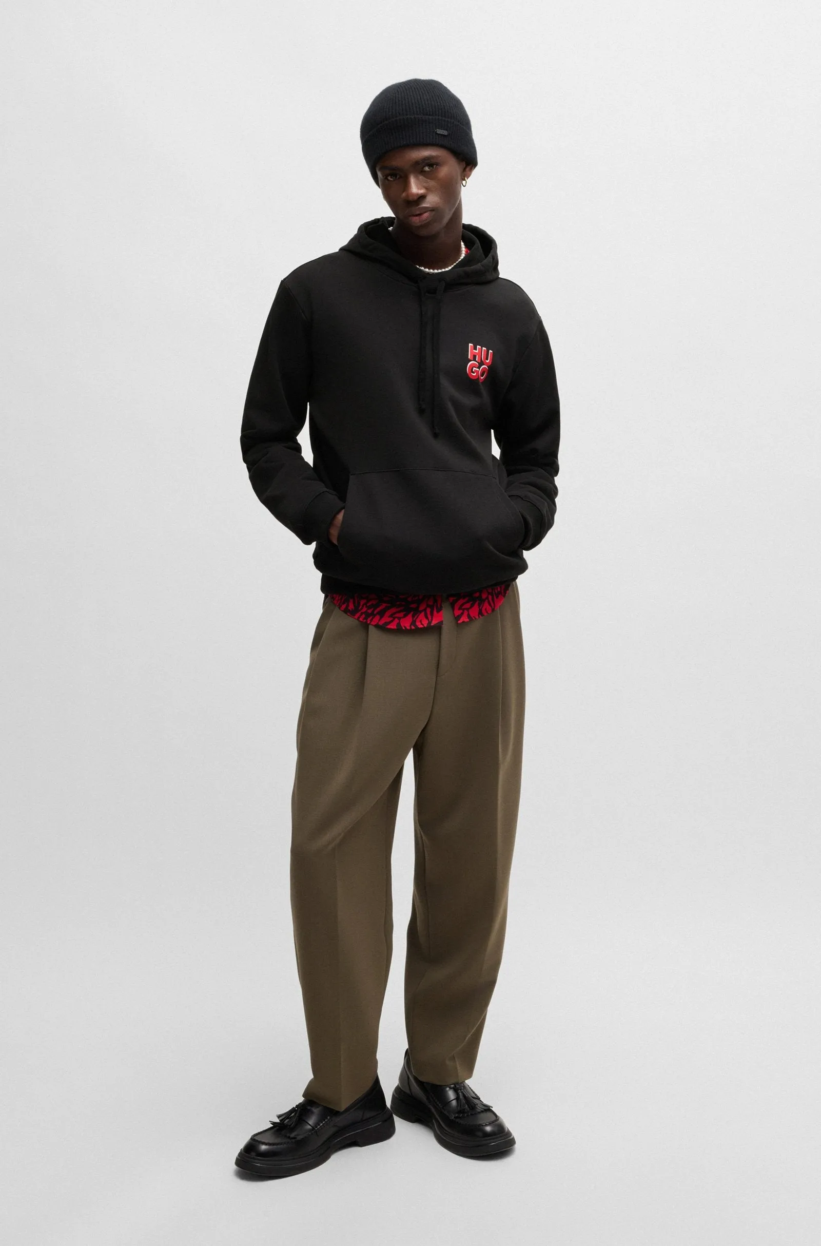 HUGO Hoodies Regular Fit in Cotton - DIMONIHOOD 10249110 01-50520159
