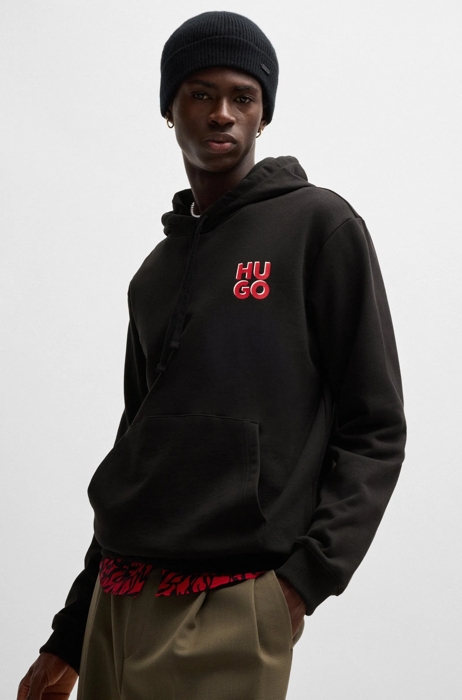 HUGO Hoodies Regular Fit in Cotton - DIMONIHOOD 10249110 01-50520159