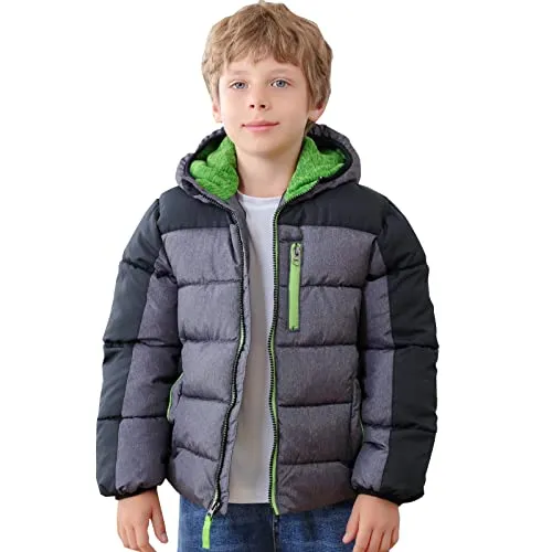 HZXVic Boys' Hooded Winter Coat