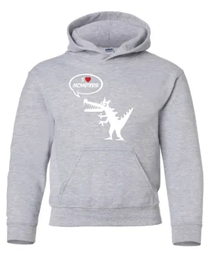 I Heart Monsters Kids Hoodies