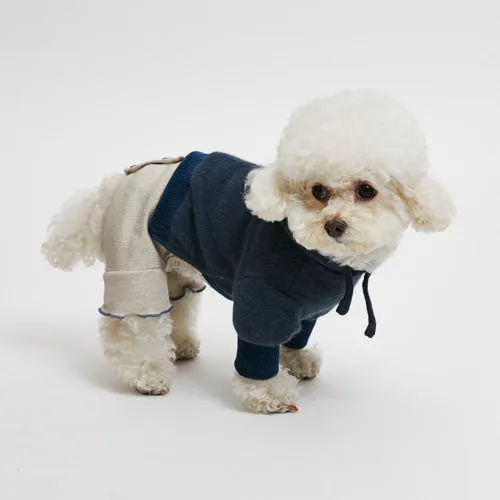 italian navy angora hoody sweater - last one!