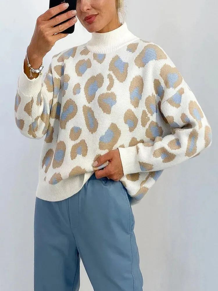 Ivy - Print Turtleneck Sweater