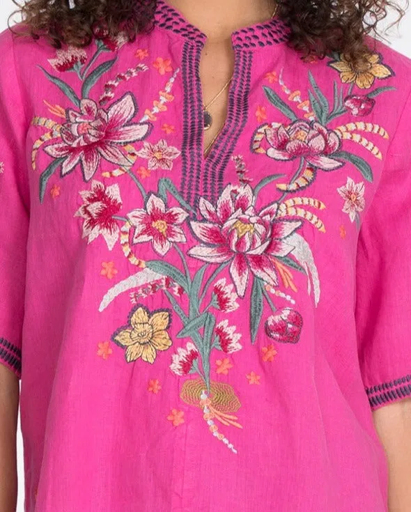 JOHNNY WAS Jessica Easy V Neck Top  Size XL NWT