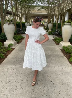Juliet White Textured Dress