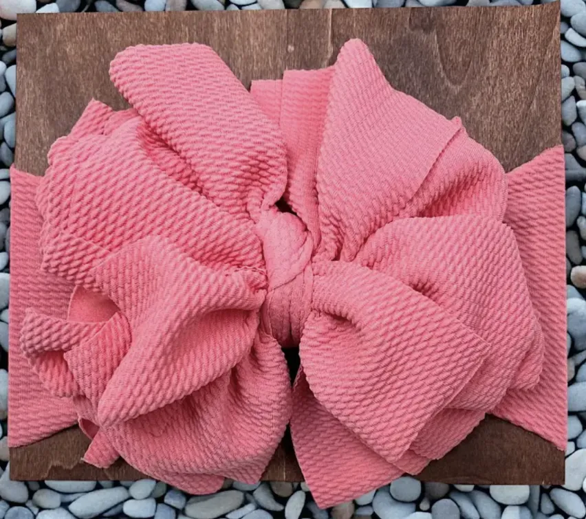 Jumbo Pink Textured Bow