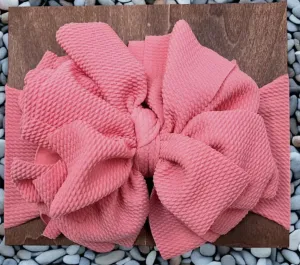 Jumbo Pink Textured Bow