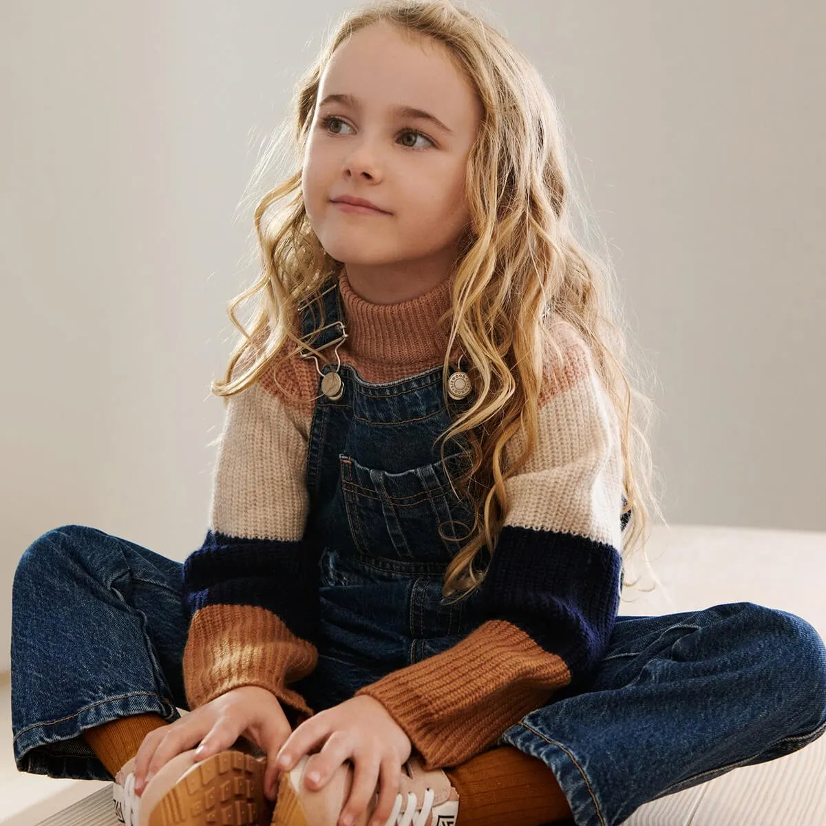 Jumper Stehkragen-Strickpullover aus 100% Bio-Wolle Modell: Cali