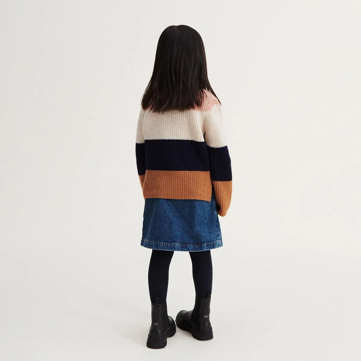 Jumper Stehkragen-Strickpullover aus 100% Bio-Wolle Modell: Cali