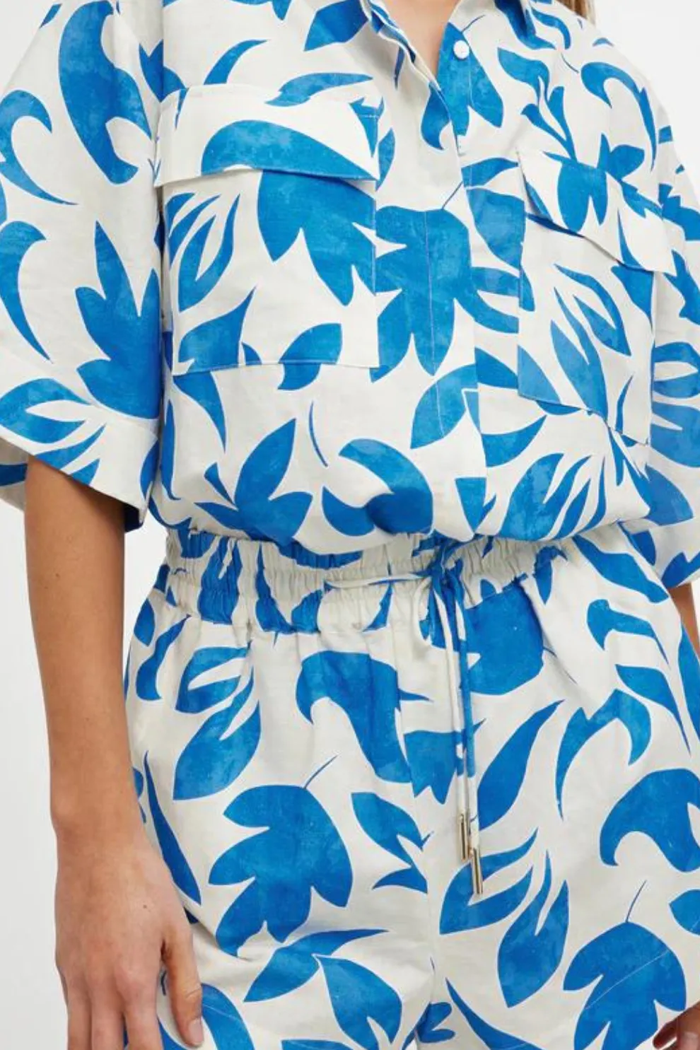 Juniper Shirt- mosaic blue
