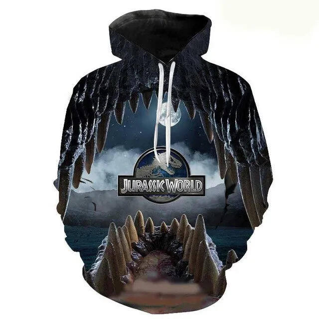 Jurassic Park 3D Print Hoodies