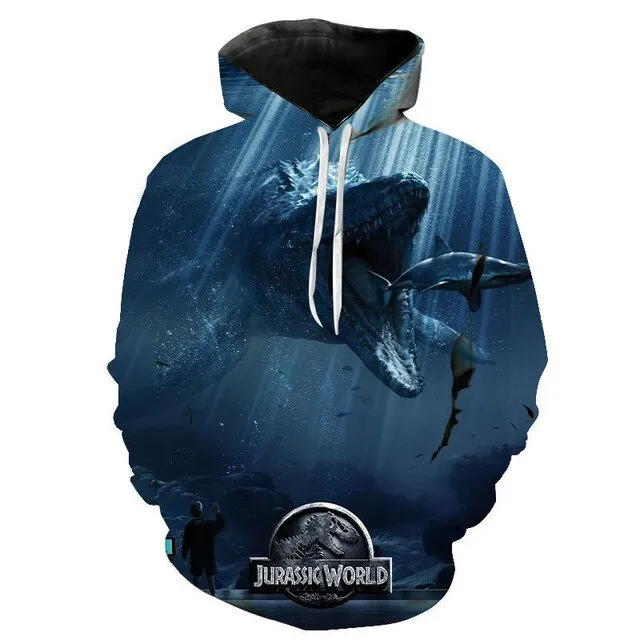 Jurassic Park 3D Print Hoodies
