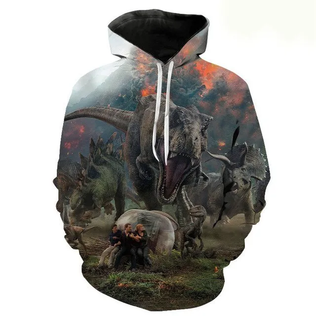 Jurassic Park 3D Print Hoodies