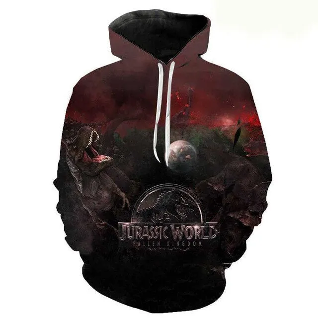 Jurassic Park 3D Print Hoodies