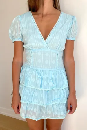 Kallista Blue Romper Dress