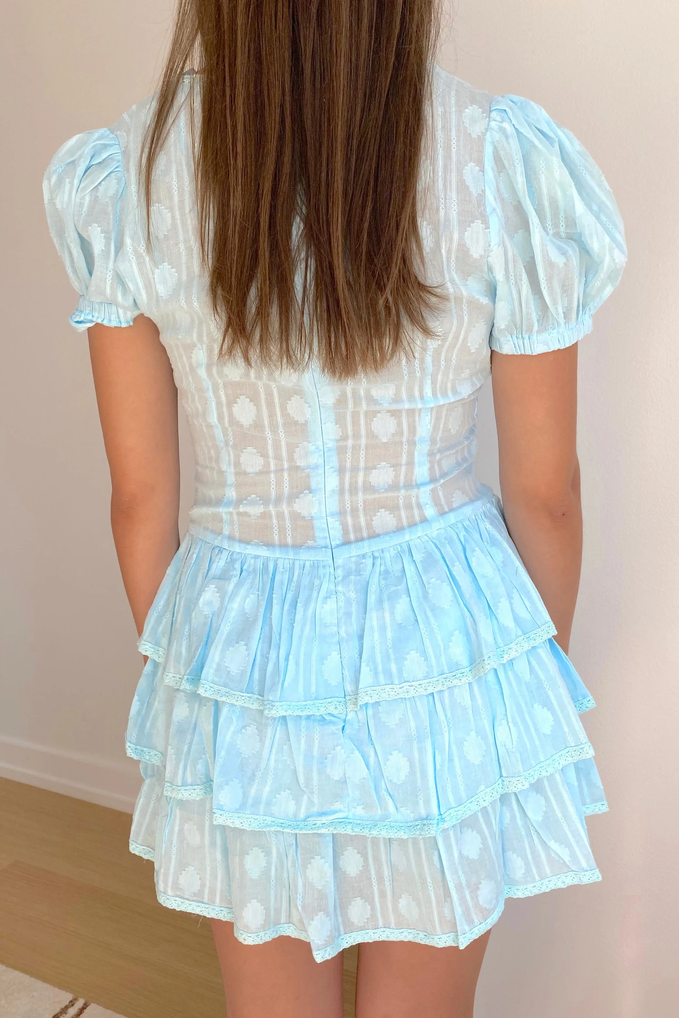Kallista Blue Romper Dress
