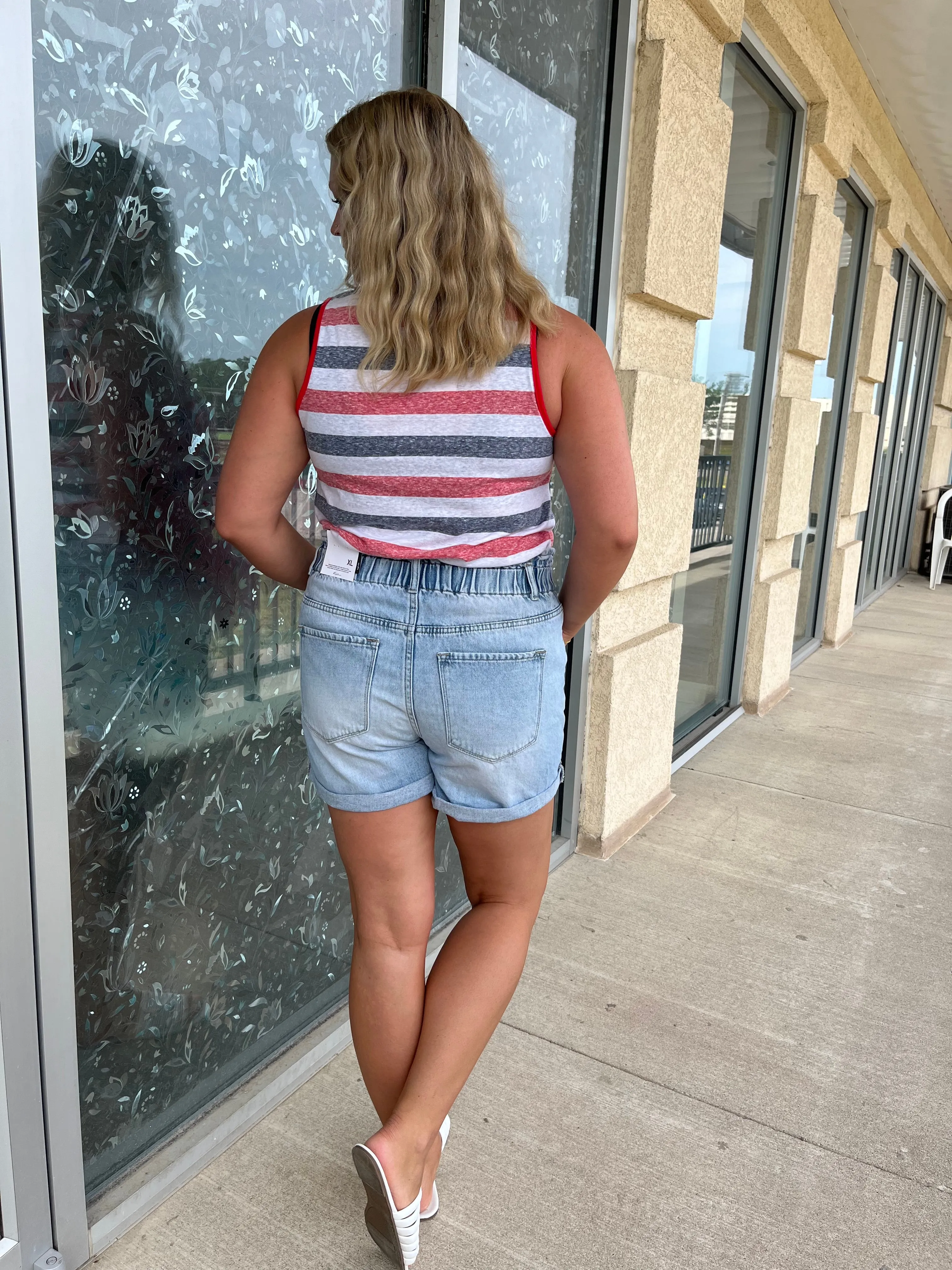 KanCan Paper Bag Jean Shorts