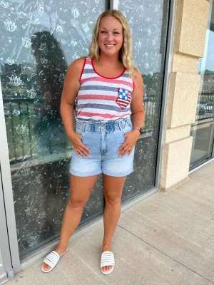 KanCan Paper Bag Jean Shorts