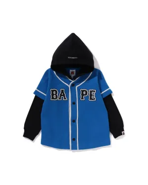 Kids BAPE Logo Layered Baseball Sweatshirt
